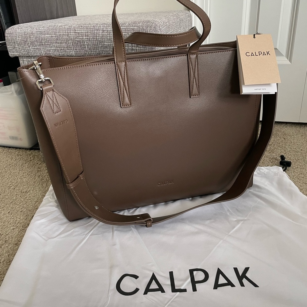 NWT Calpak Haven Laptop Work Tote in Espresso